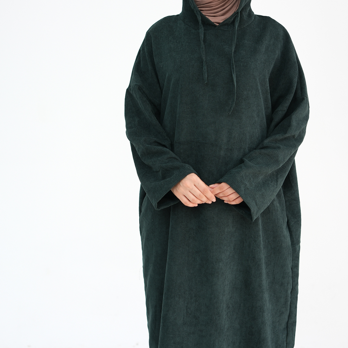 Nour Corduroy Hooded Abaya – LY75