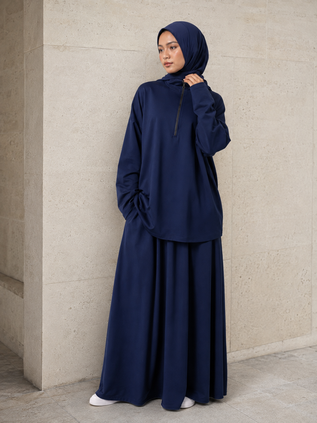 Leyla Half-Zip Two-Piece Set – LY117