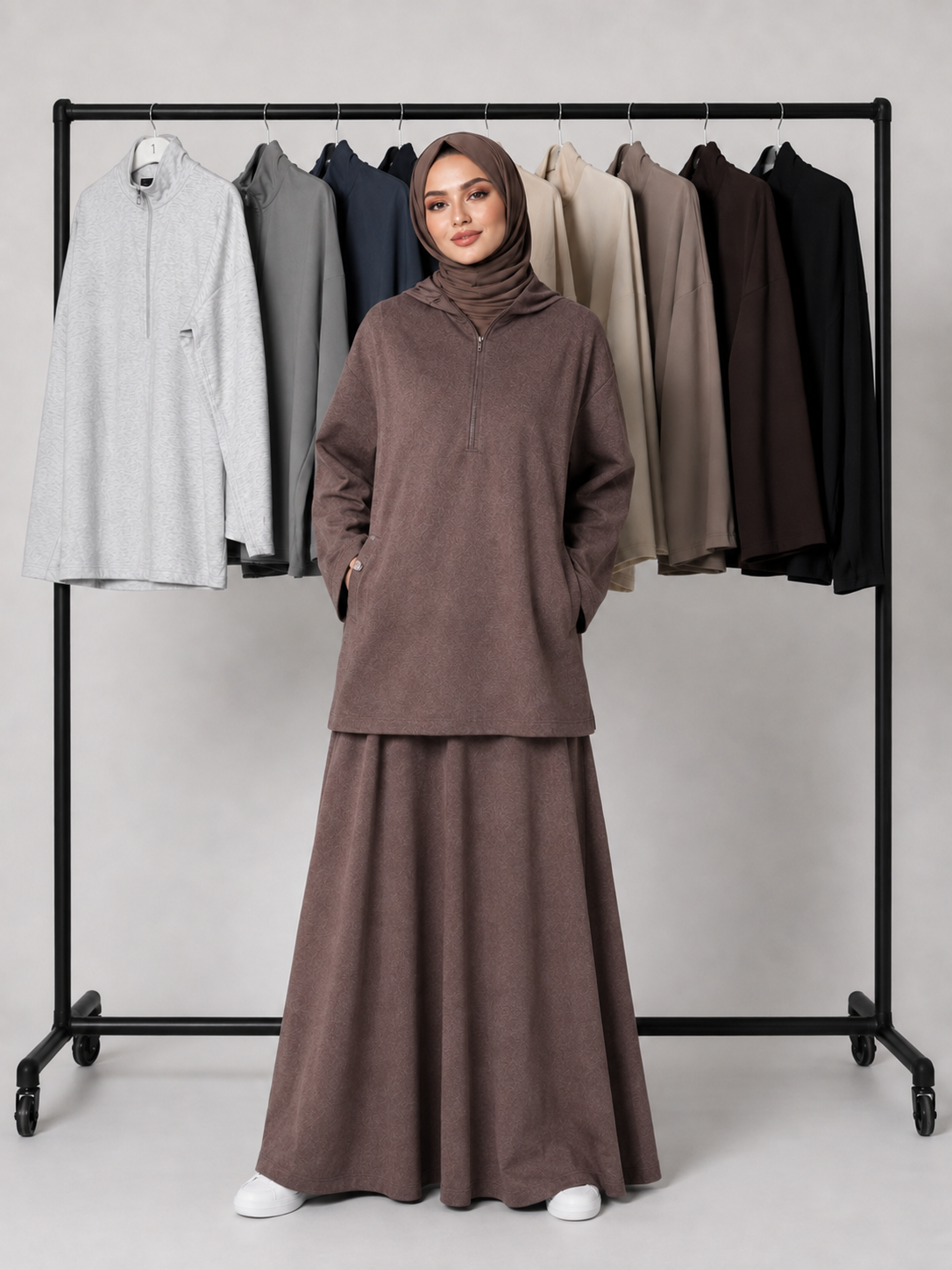 Leyla Half-Zip Two-Piece Set – LY117