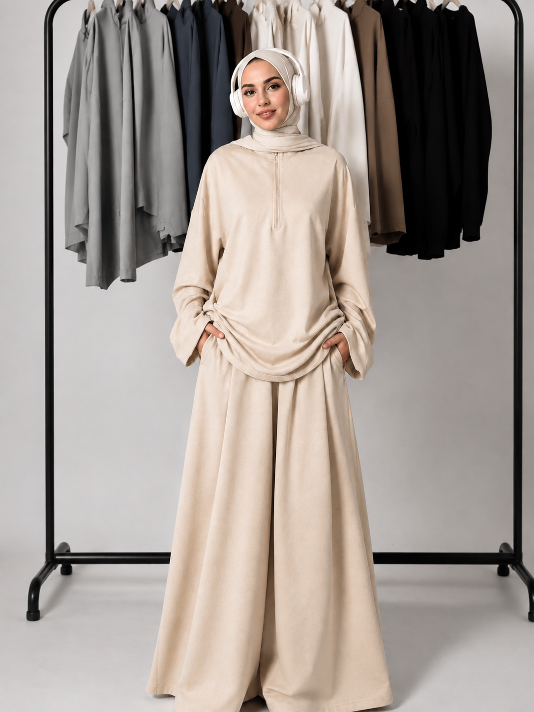 Leyla Half-Zip Two-Piece Set – LY117