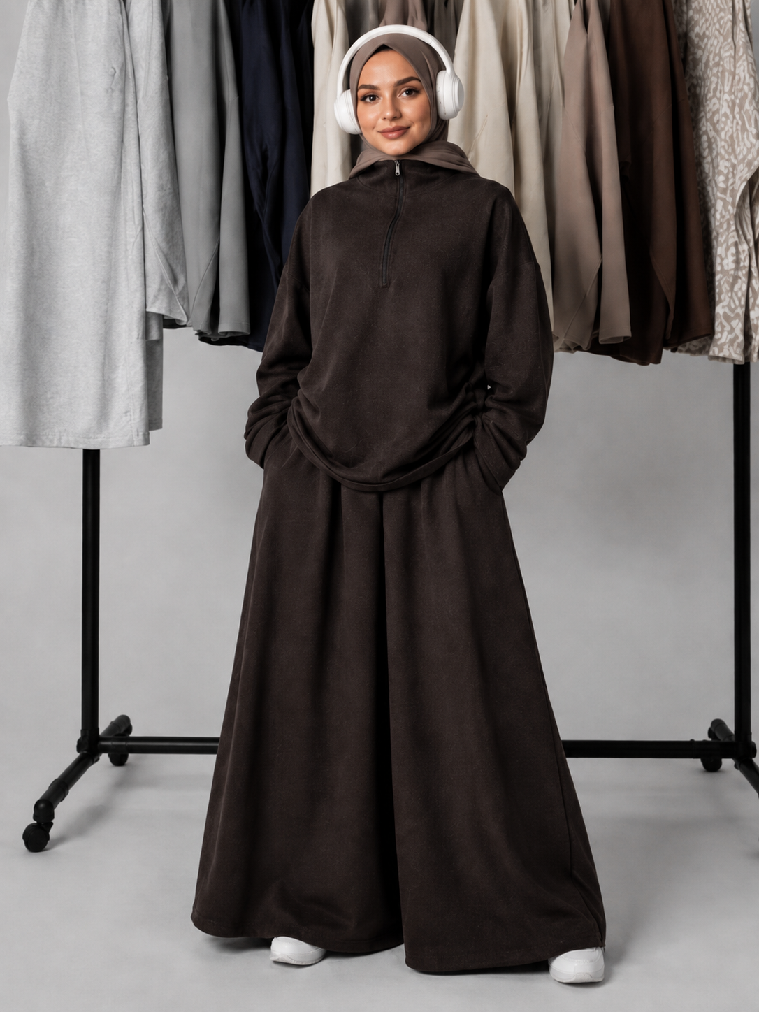 Leyla Half-Zip Two-Piece Set – LY117