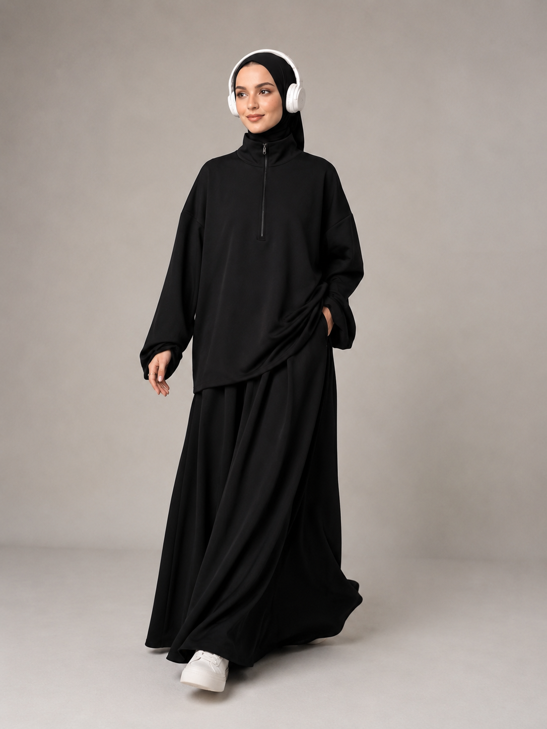 Leyla Half-Zip Two-Piece Set – LY117