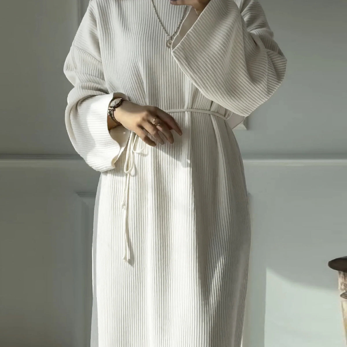 Amara Winter Ribbed Dress – LY77