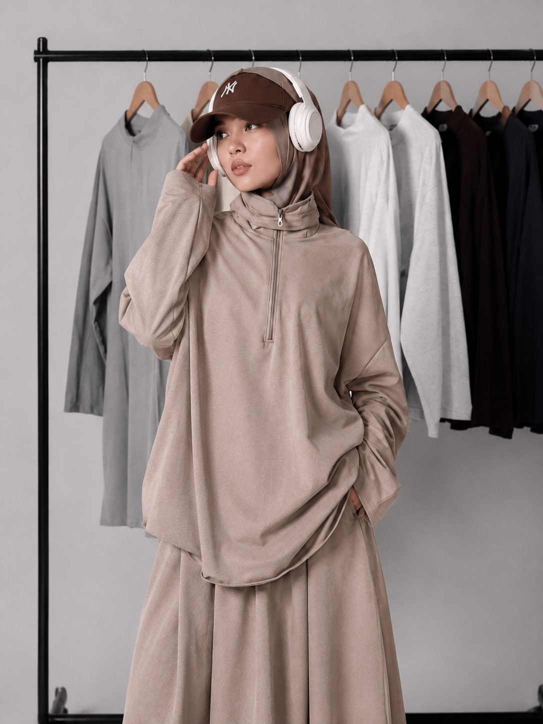 Leyla Half-Zip Two-Piece Set – LY117
