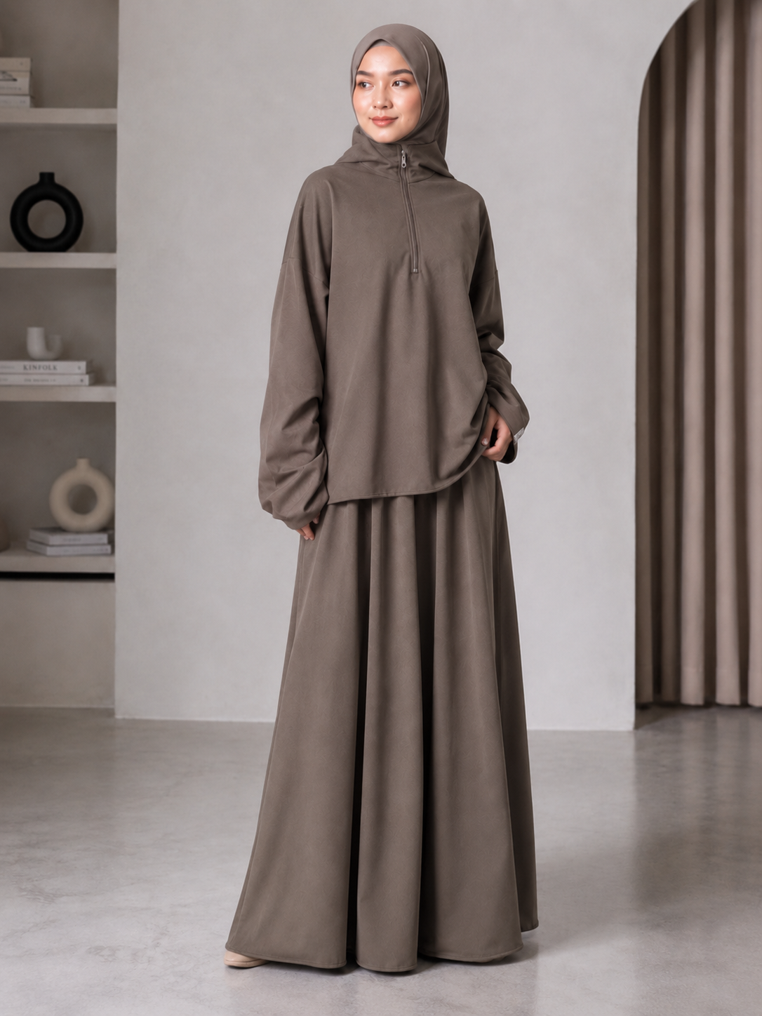 Leyla Half-Zip Two-Piece Set – LY117