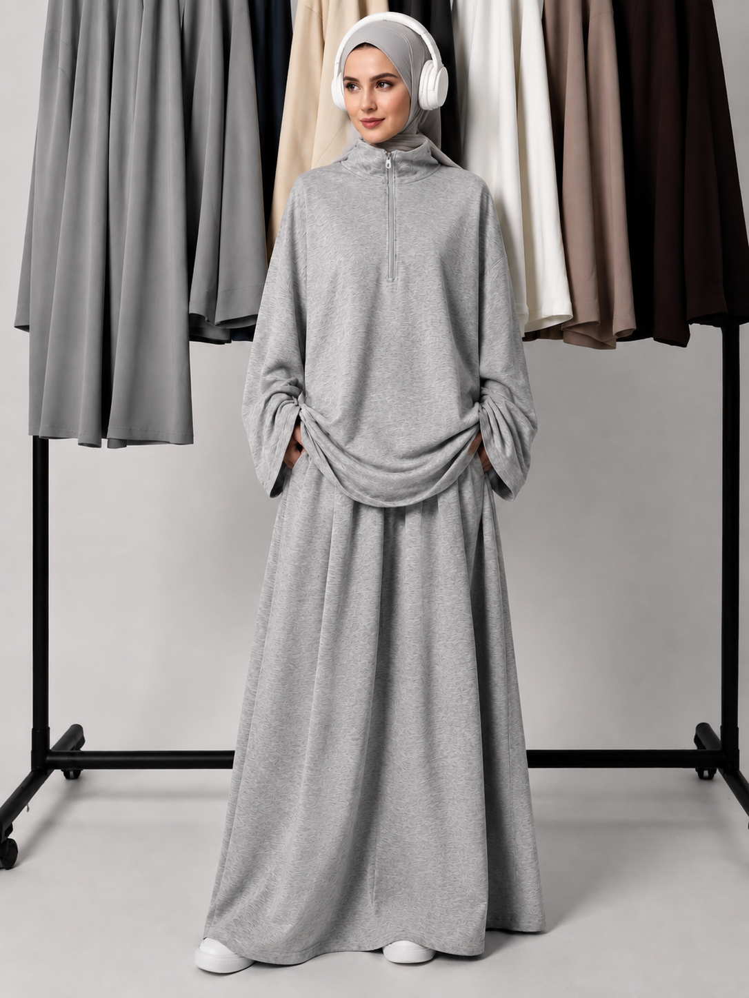 Leyla Half-Zip Two-Piece Set – LY117