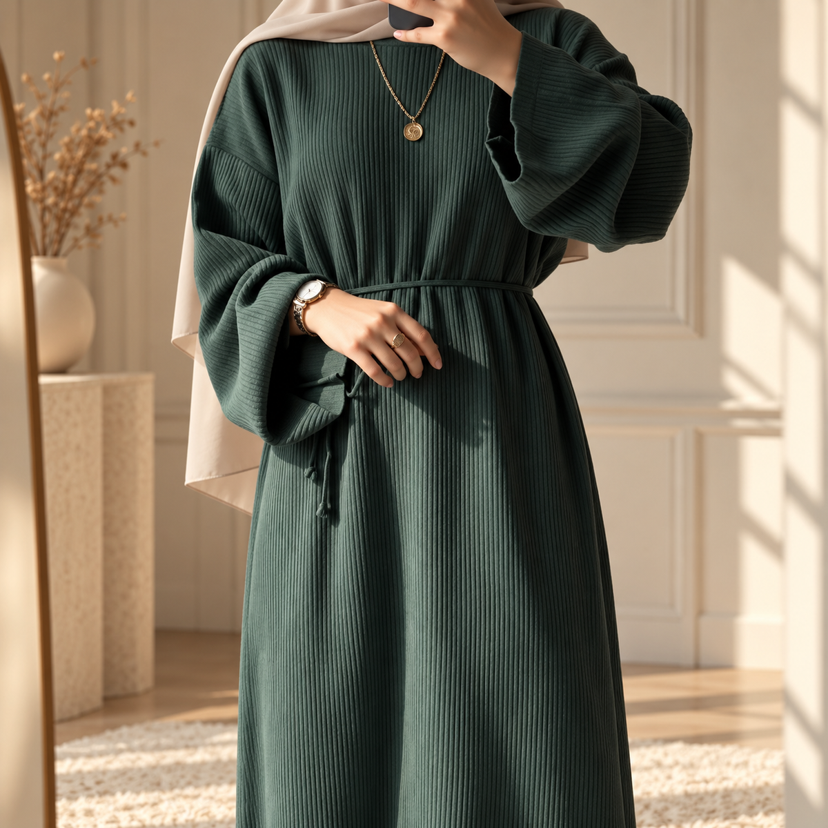 Amara Winter Ribbed Dress – LY77