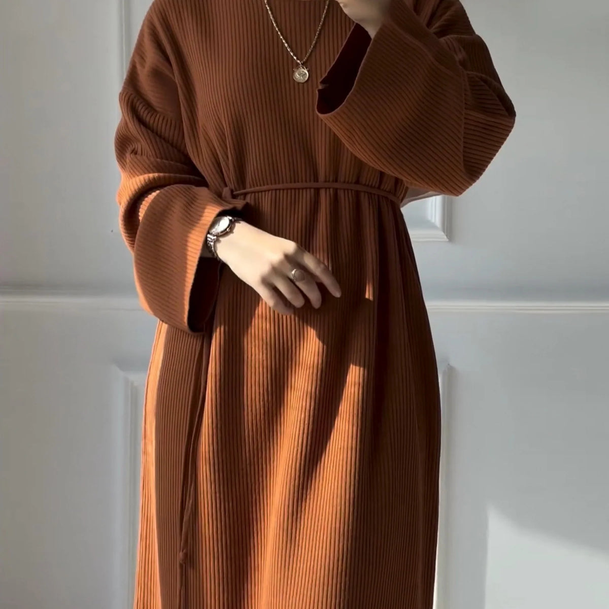 Amara Winter Ribbed Dress – LY77