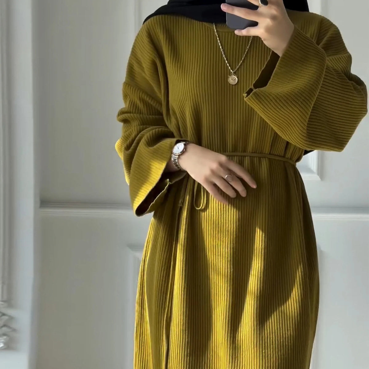 Amara Winter Ribbed Dress – LY77
